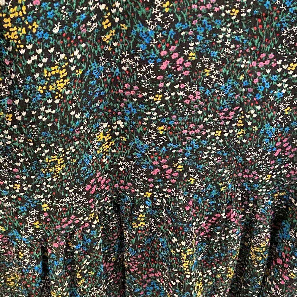 Topshop ditsy floral chiffon midi dress in multi - Picture 7 of 16